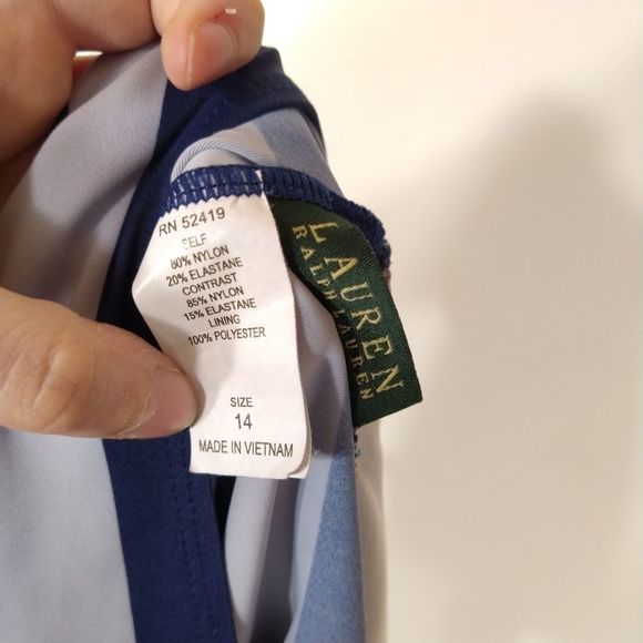 Lauren Ralph Lauren Chic Swim Top Tankini Size 14 - Picture 4 of 4